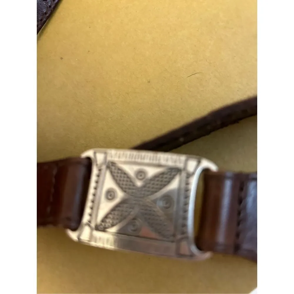 Fossil Brown and silver belt‎ 40